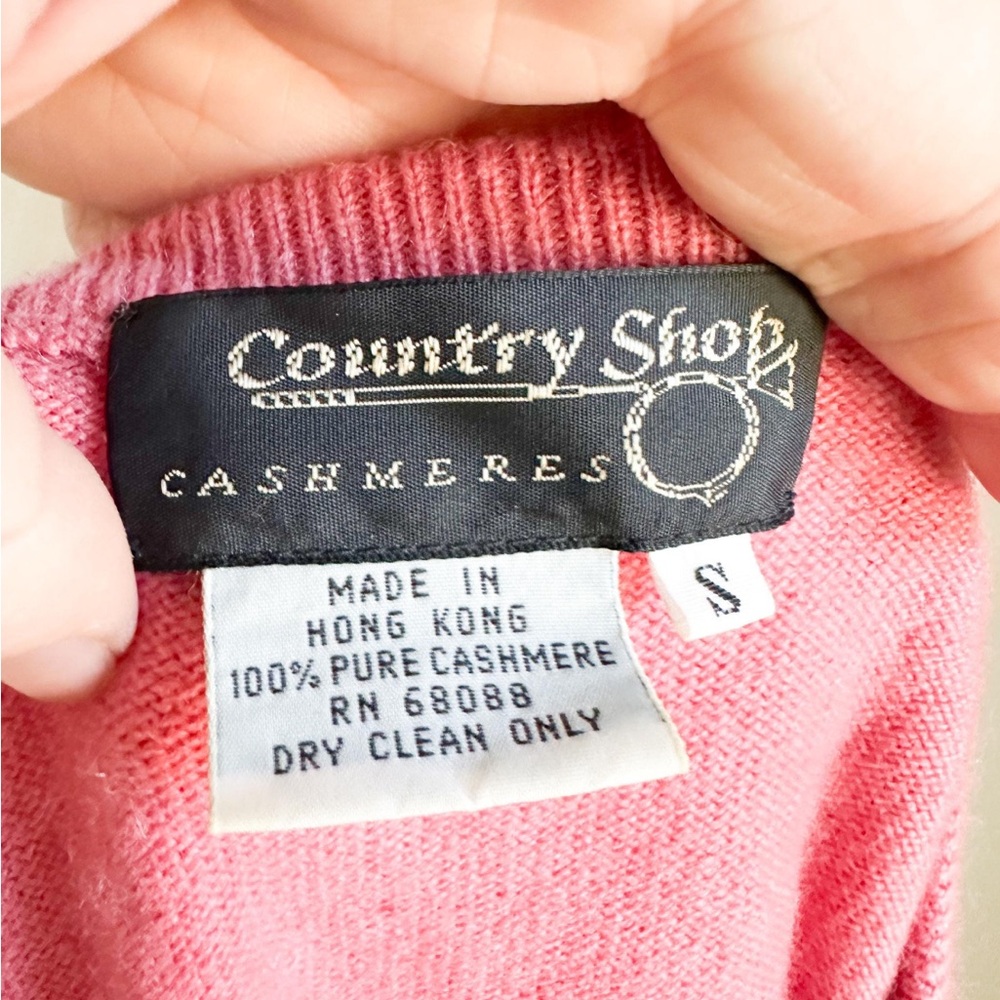 Vintage Mauve Pink Cashmere Sweater Top / S - Picture 3 of 6
